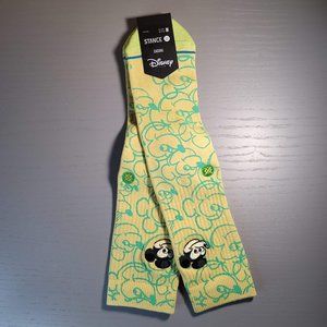 Stance Dillon Froelich x Mickey Mouse Casual Crew Socks Unisex Medium Mustard